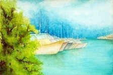 Dawning at Swan Rier bank