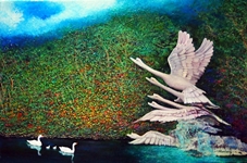 Flying Swans